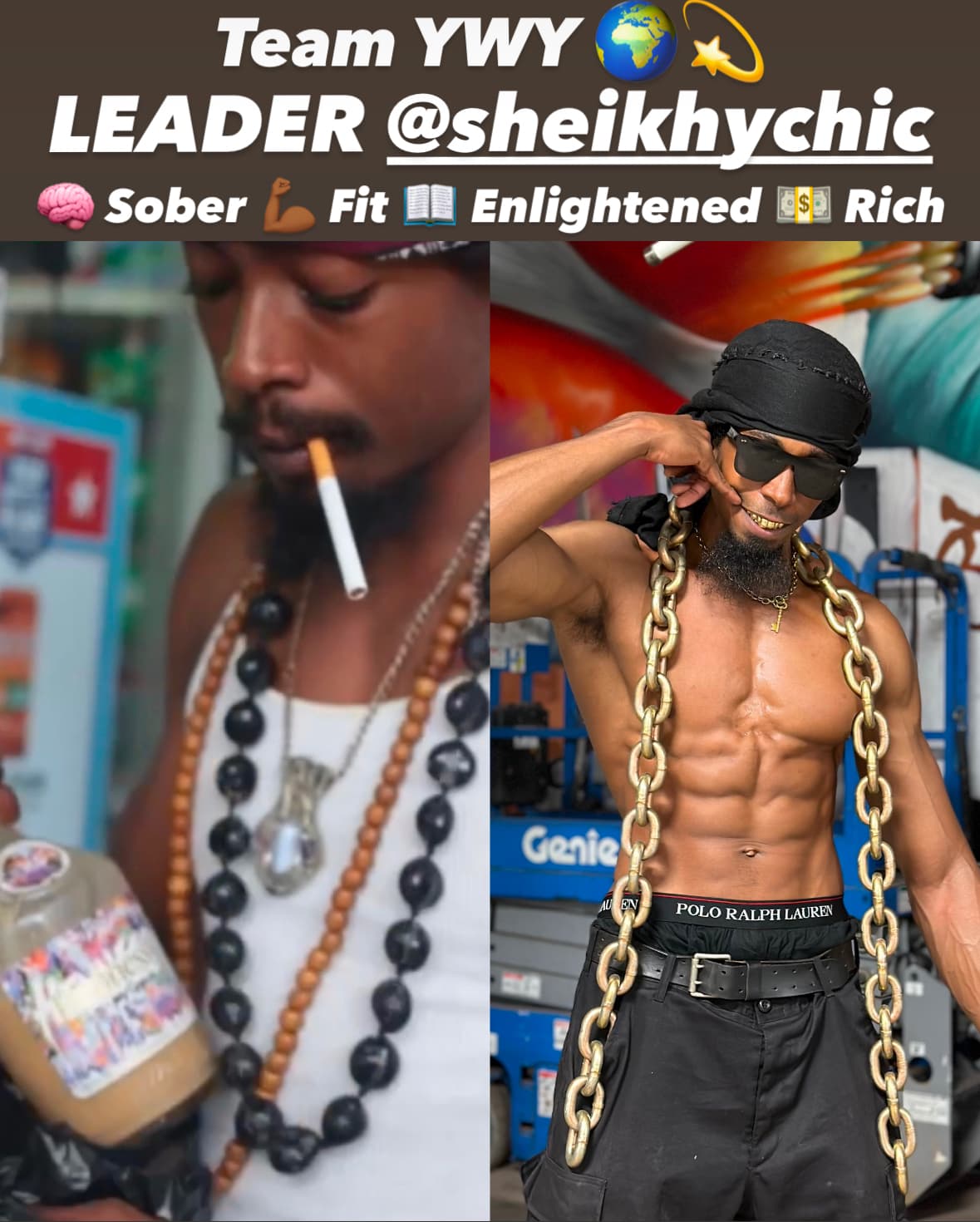 Team YWY founder Sheikhy Chic’s personal transformation photographs
